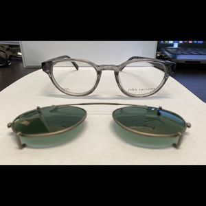 John Varvatos eyeglasses with sunglasses clip